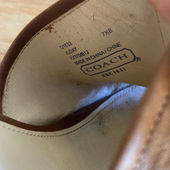 Coach leather and wood wedges - Picture 8 of 9